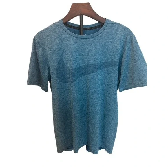 Nike Dri-FIT T-Shirt Athletic Training Running Gym Blue Heather Men's M - Picture 1 of 3